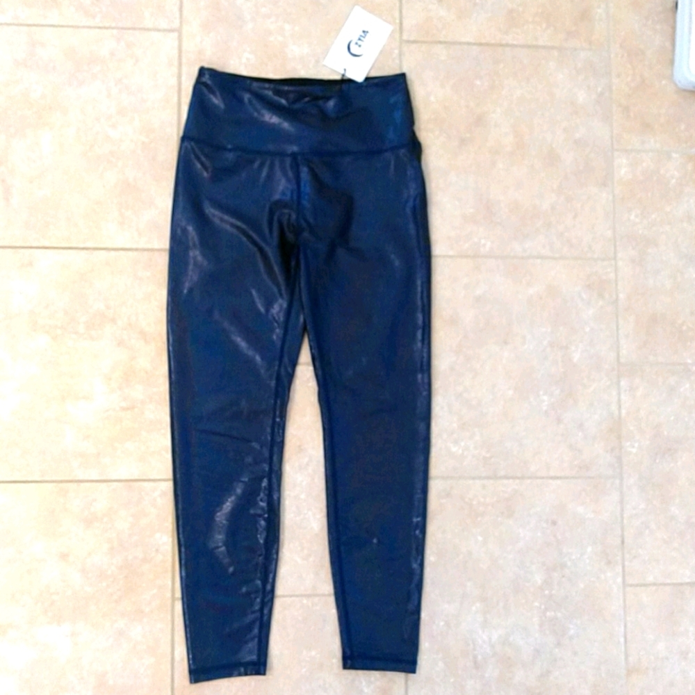 Zyia metallicTwilight Blue Luxe leggings